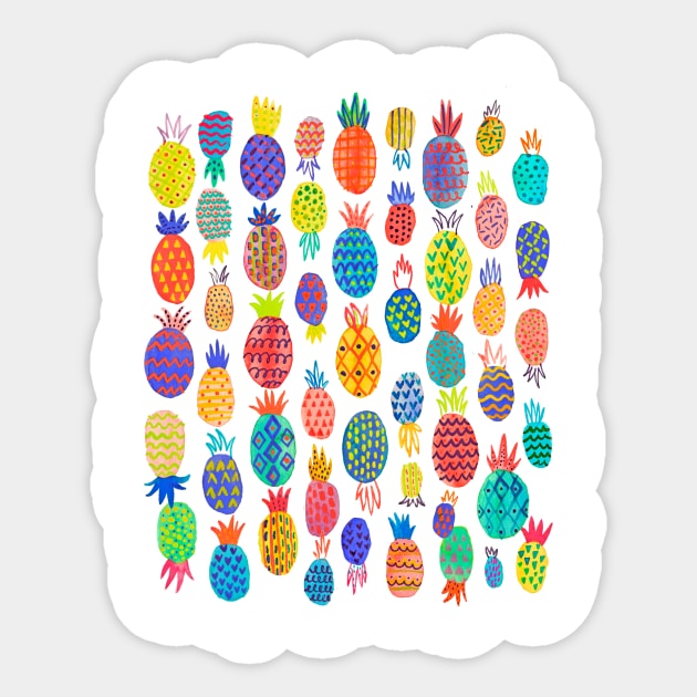 Cute Pineapples Sticker by ninoladesign